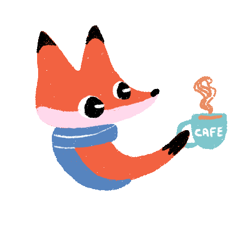 Coffee Fox Sticker by collac