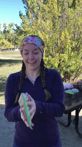 Tossing Trail Mix GIF