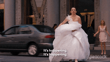 Its Happening Wedding Dress GIF by Peacock