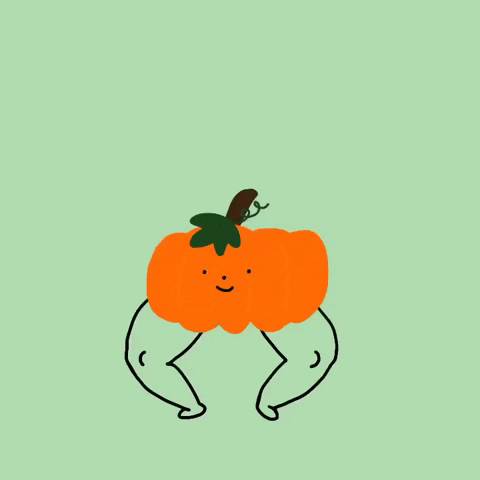 mollychou halloween excited pumpkin jackolantern GIF