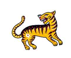 Feline Sticker by CATALINA ESTRADA