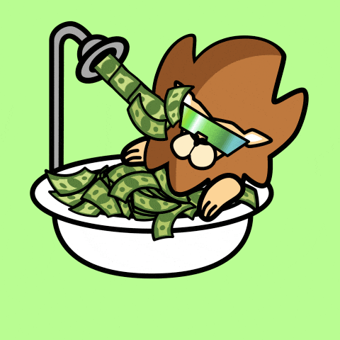 To The Moon Money GIF by Loaded Lions