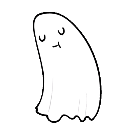 Happy Ghost Sticker by Lorine Kirk