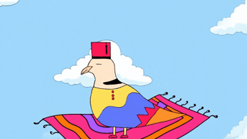 Flying Magic Carpet GIF by Dovemania!