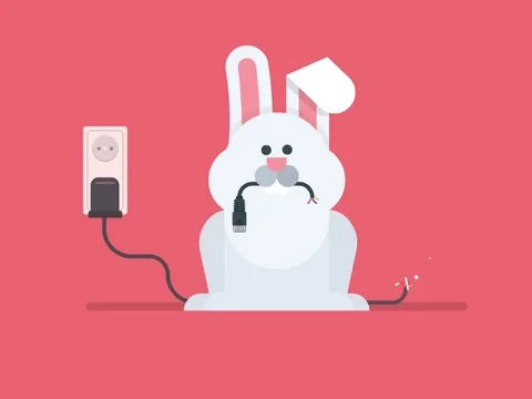 Bunny Chewing GIF by Framesequence