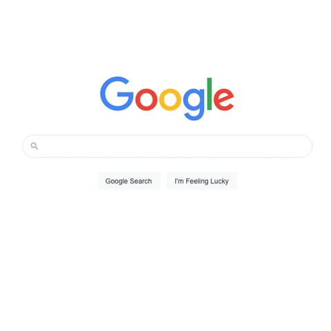 Digital art gif. Inside the text box of a screengrab of the Google search homepage, text reads, "Nuclear weapons." The suggested searches that come up are: "Threaten humanity's future," "Are indiscriminate and immoral," and "Are what Putin used to threaten anyone who interferes with his invasion."