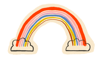 Happy Rainbow Sticker by The House That Lars Built