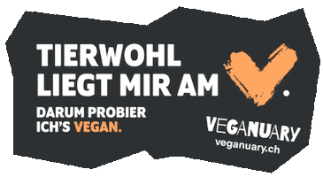 Veganuary Januar Sticker by vegan.ch