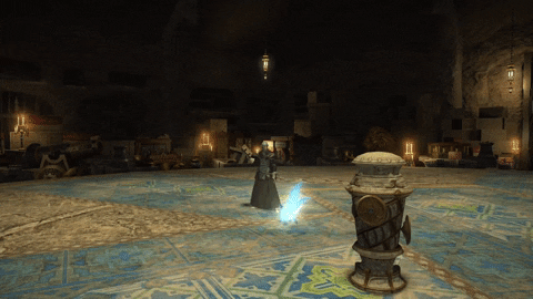 Carby helping a Summoner cast a spell