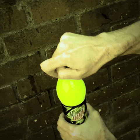 Mountain Dew Champagne Spray GIF