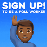 Sign up to be a poll worker emojis
