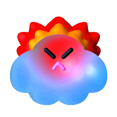 Angry Fire Sticker