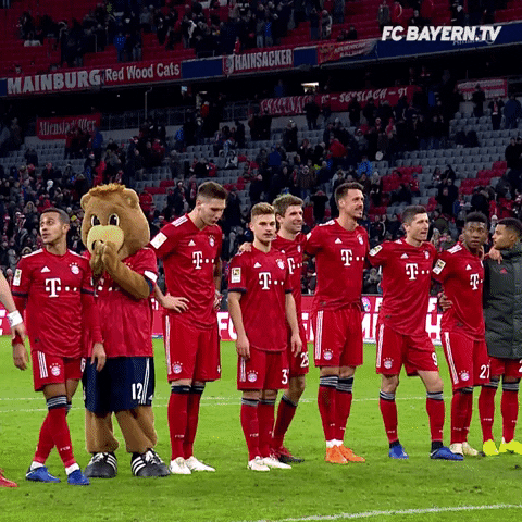 happy champions league GIF by FC Bayern Munich