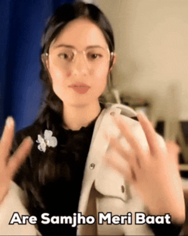 Girl Explaining GIF