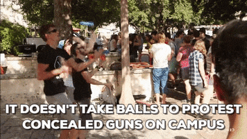 michalspocko juggling university of texas cocks not glocks campus carry GIF