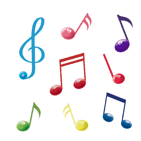 Music Notes Sticker by Skittles IL