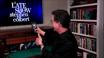 Stephen Colbert Camera GIF by The Late Show With Stephen Colbert