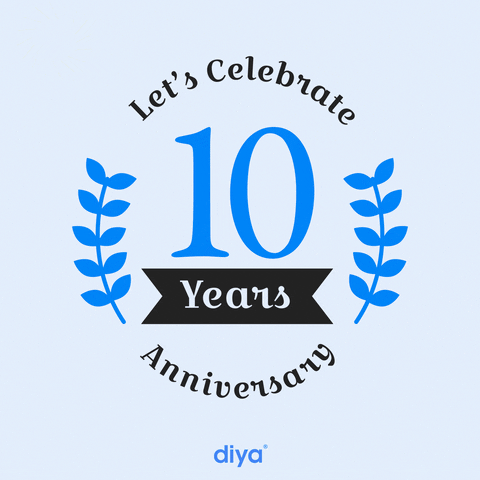 Ten Years Work Anniversary GIF by DiyaUA