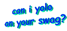 your swag can i yolo Sticker by AnimatedText
