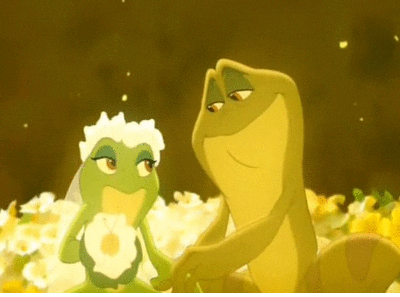 princess and the frog kiss GIF
