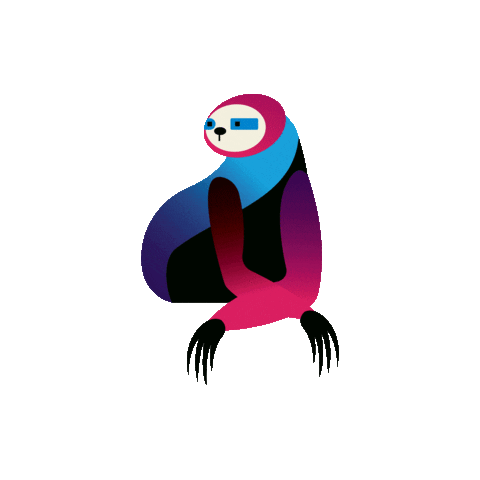 Sloth Jungle Sticker by WallDecaux