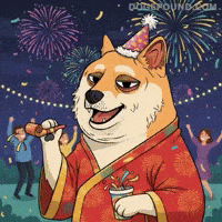 Celebrate Happy New Year GIF by Doge Pound