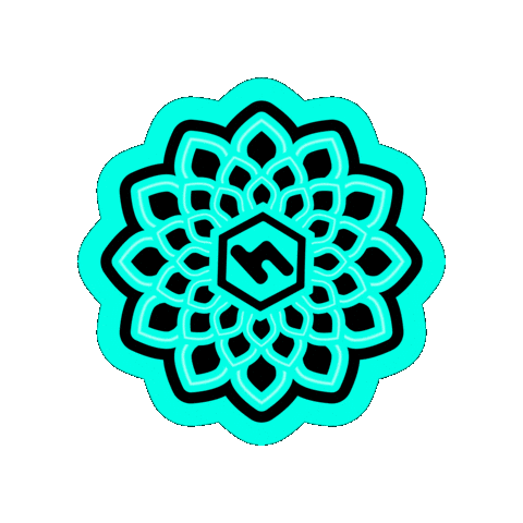 Neon Mandala Sticker by HoneyGrove