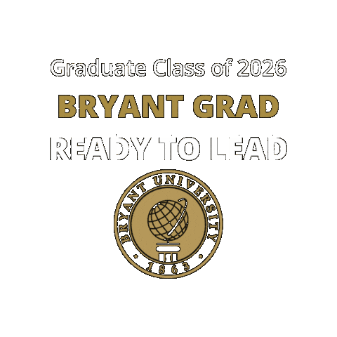 Bryant Bulldogs Graduation Sticker by Bryant Graduate Programs
