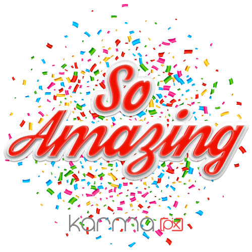 Confetti Wow Sticker by KARMAPIX