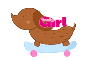 Sausage Dog Skateboard Sticker by Total Girl