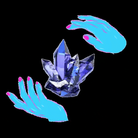 Cinthiecitas blue hand hands crystal GIF