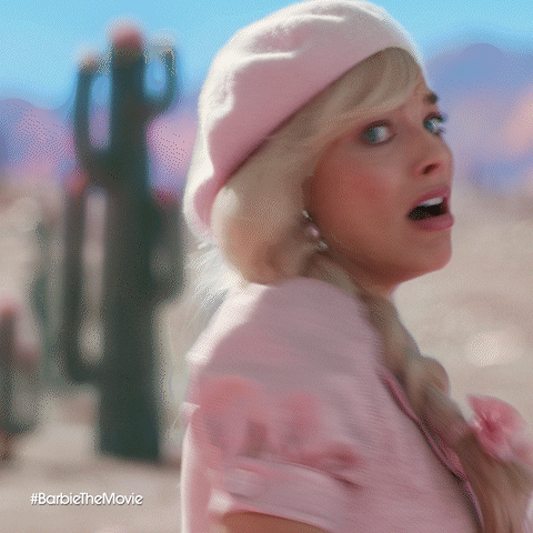 Shocked Barbie Movie GIF by Warner Bros. Pictures