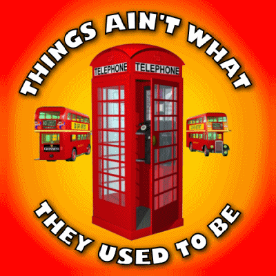 London Bus Red Telephone Box GIF