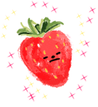 Strawberry Spark Sticker by Paola Hibiki