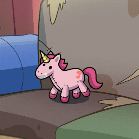 Unicorn Skateboarding GIF by bad egg co