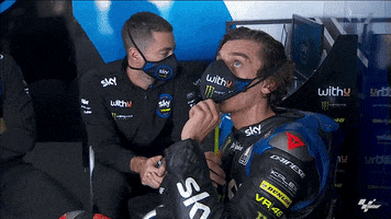 Facemask Oops GIF by MotoGP™