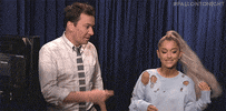 ariana grande singing GIF by The Tonight Show Starring Jimmy Fallon