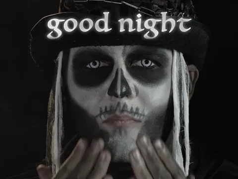 Good Night Skeleton GIF