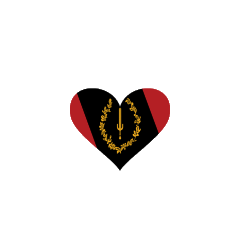 Black American Heart Sticker