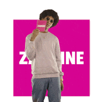 Awesome Pink Sticker by Zadkine