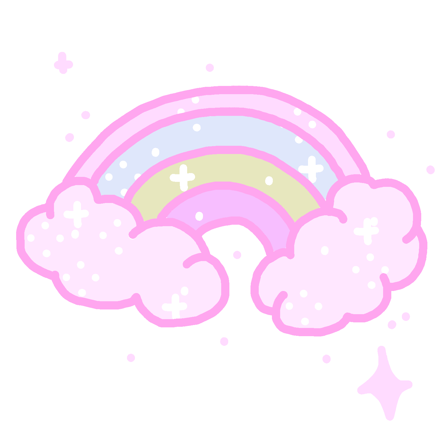 Pink Rainbow Sticker by cait robinson for iOS & Android | GIPHY