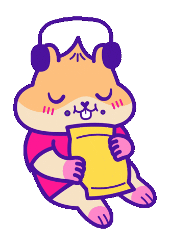 Hamster Eating Sticker