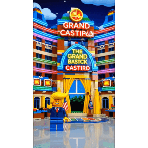 Happy Trump Sticker by Wilko Finke – Brick Creator