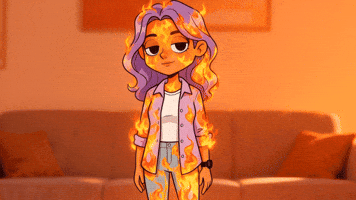 On Fire Tina GIF by Toefl iBT