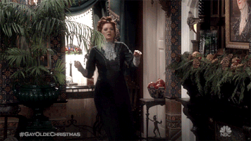 debra messing a gay olde christmas GIF by Will & Grace