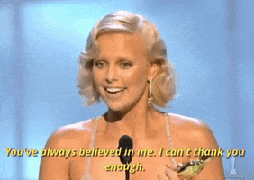 i can't thank you enough charlize theron GIF by The Academy Awards