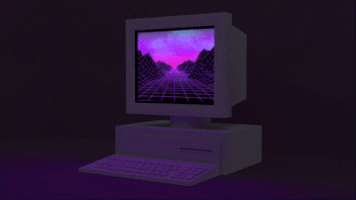 saraprocter retro 80s vaporwave nostalgia GIF