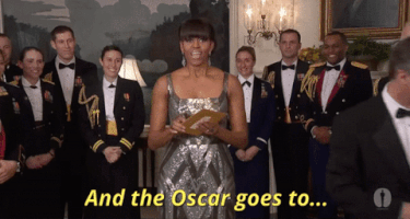 michelle obama and the oscar goes to GIF