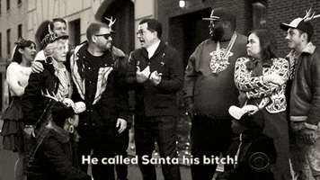 the late show with stephen colbert he called santa his bitch GIF by Run The Jewels