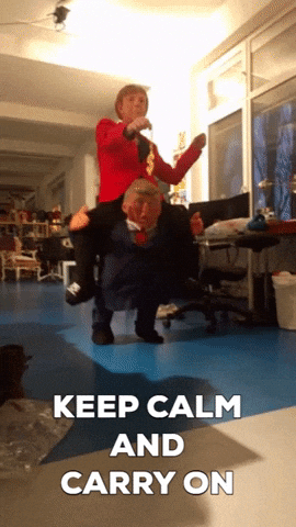 Keep Calm Carry On GIF by maskworld.com